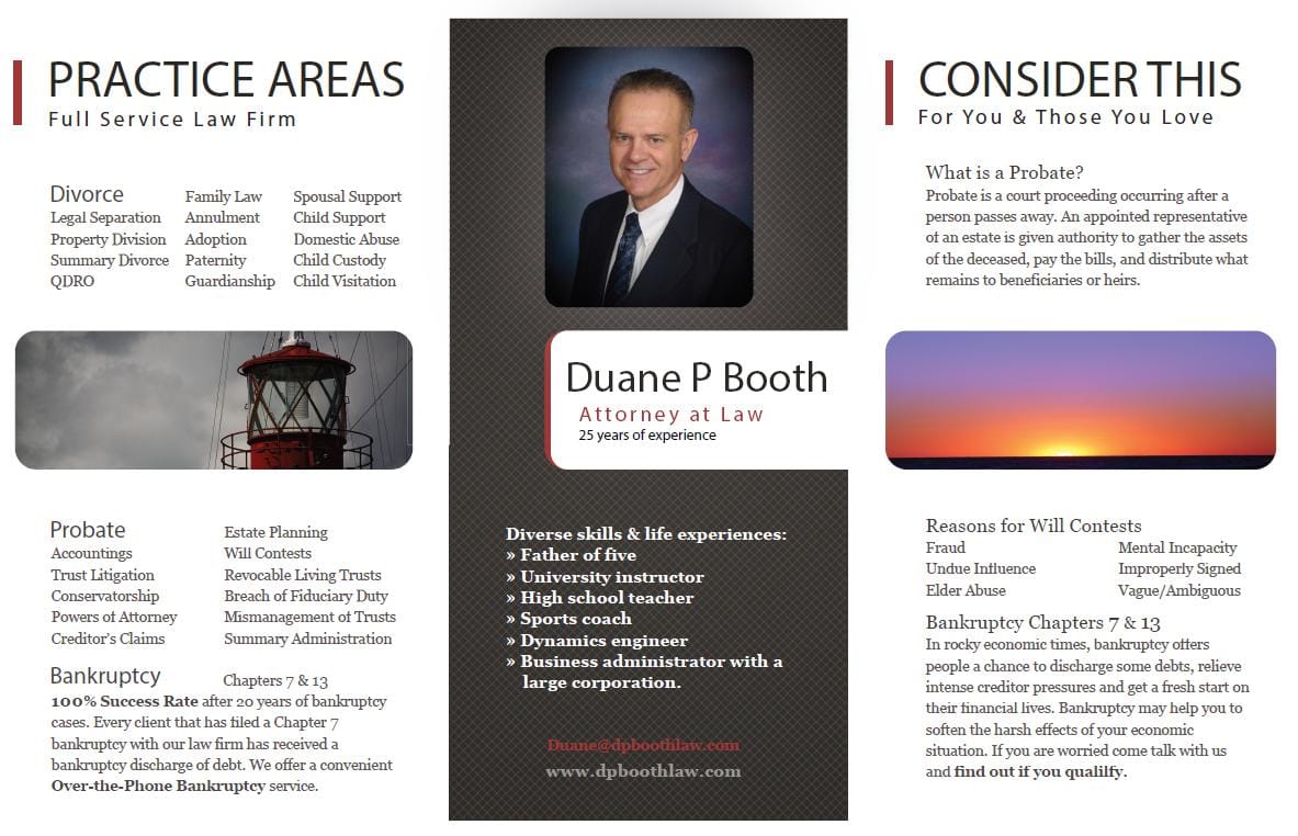 Dpboothlaw Brochure for San Bernardino California
